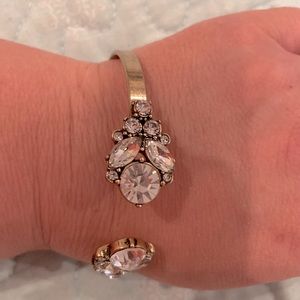 Rhinestone Goldtone Bangle bracelet. NWT.